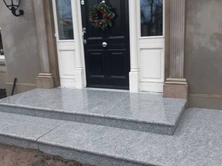 Granite step supplied & fitted in Ahoghill by SHM Landscaping